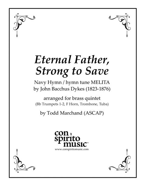 Eternal Father, Strong To Save - Brass Quintet